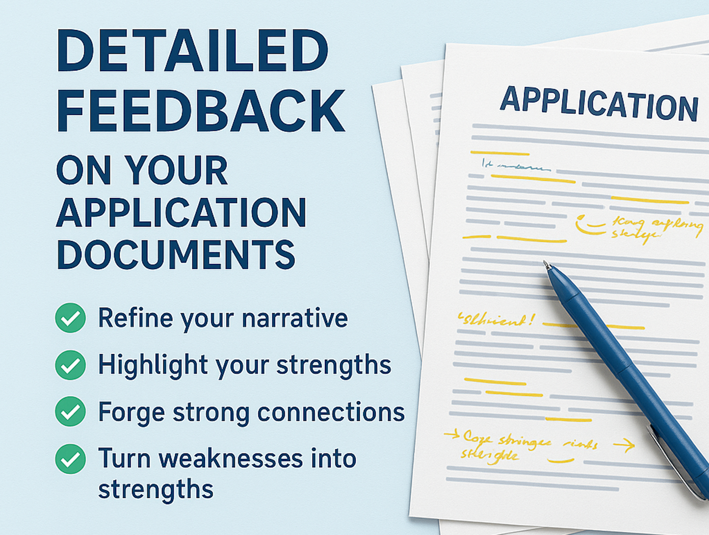Detailed Feedback on Your Application Documents