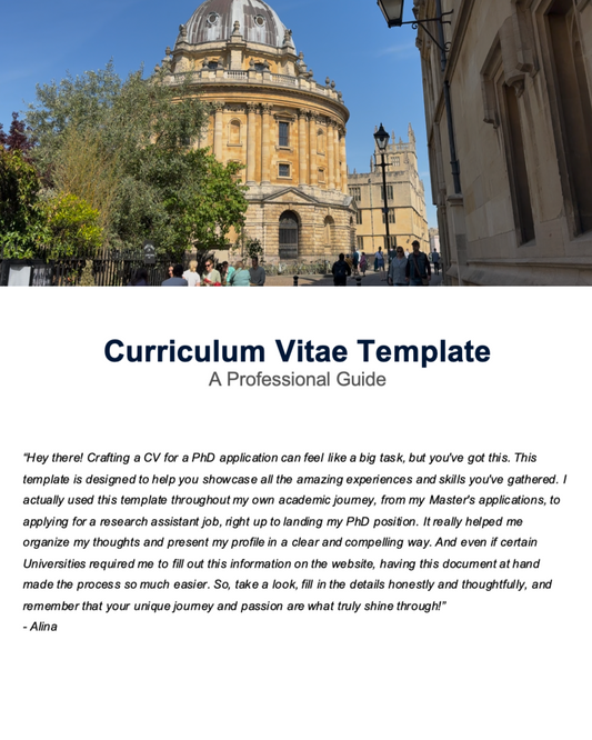 Editable CV Template + Tips