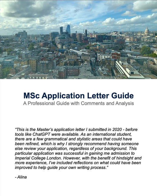 My Imperial College London MSc Cover Letter